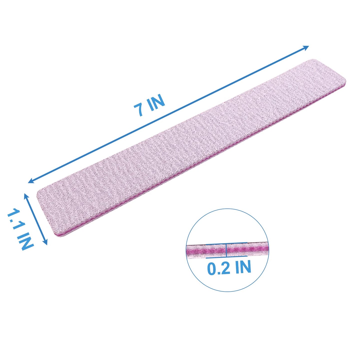 80/80 Grit Nail Files, Emery Boards Nail File for Acrylic and Gel Nails, Coarse Nail File Double Sided 80 Grits Emory Professional Filers Reusable Washable Manicure Square Gray (50 Pcs 80/80 Grit)