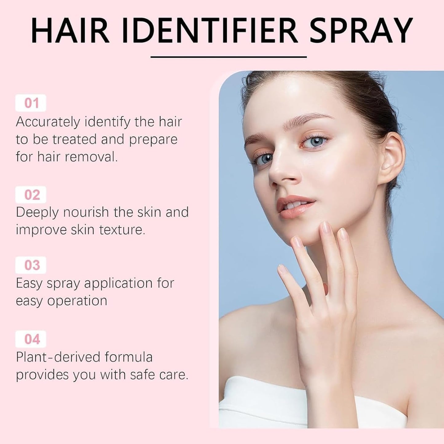 2pcs Hair Identifier Spray for Face Shaving, Skin Body Hair Identifying Spray With Razors,Hair identifier Spray for Face Dermaplaning, Moisturizing and Skin Care Dermaplaner Spray(Spray Plus Razor)