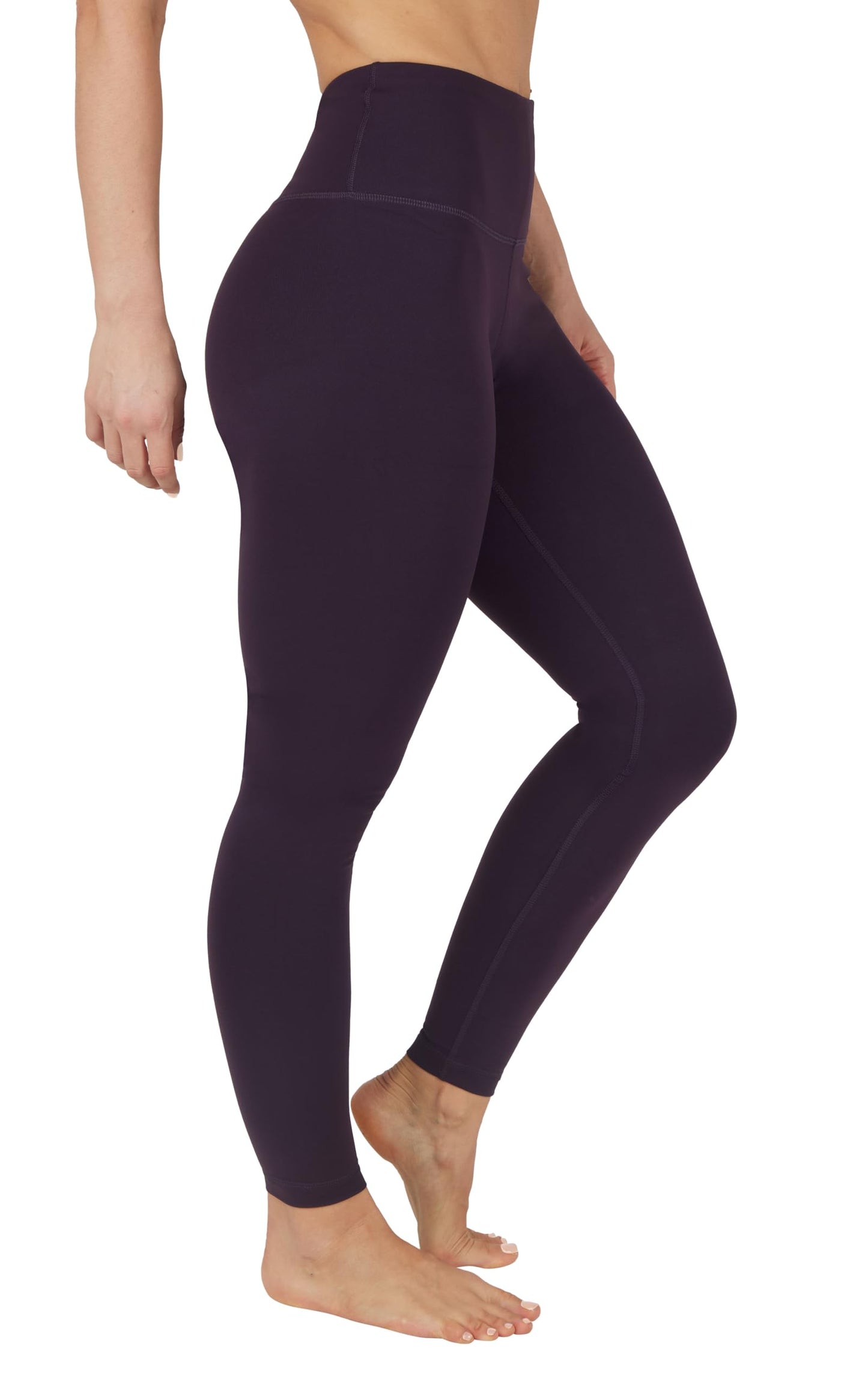 90 Degree By Reflex High Waist Power Flex Legging – Tummy Control - Fig Sugar - Small