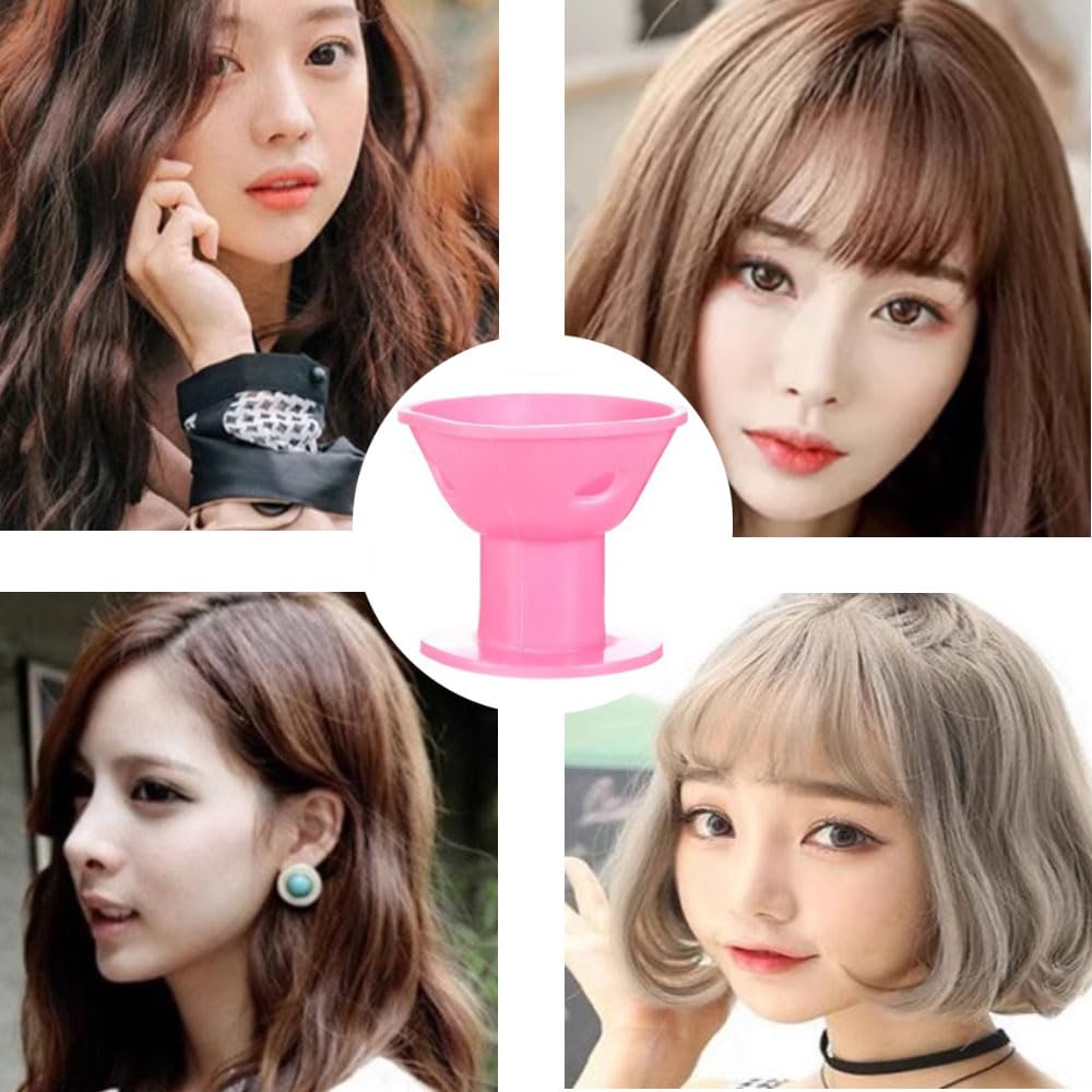 Acnyddlw Hair Dryer Bonnet, Bonnet Hair Dryer Attachment, Upgraded Hair Dryer Bonnet with Chin Strap and Longer Extended Hose, Adjustable Dryer Cap with Headband with 10 Silicone Hair Curlers