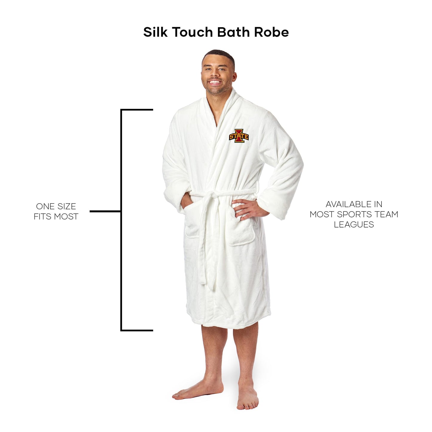 Northwest NCAA Iowa State Cyclones Unisex-Adult Silk Touch Bath Robe, Large/X-Large, Team Colors