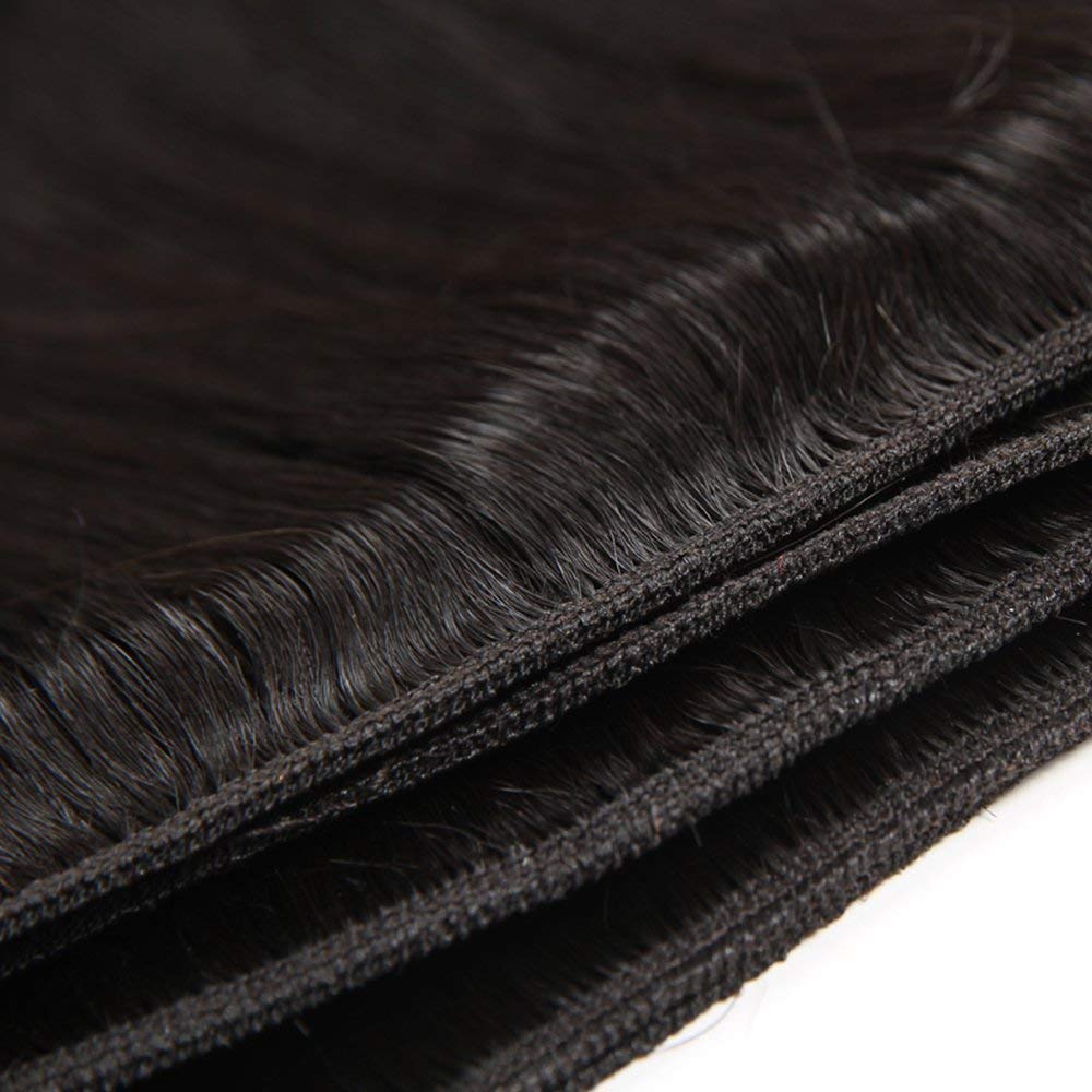 10A Straight Human Hair Bundles Brazilian Human Hair Bundles 22 24 26 Inch 100% Unprocessed Virgin Bundles Human Hair 3 Bundles Human Hair Double Weft Remy Hair Bundles Natural Color