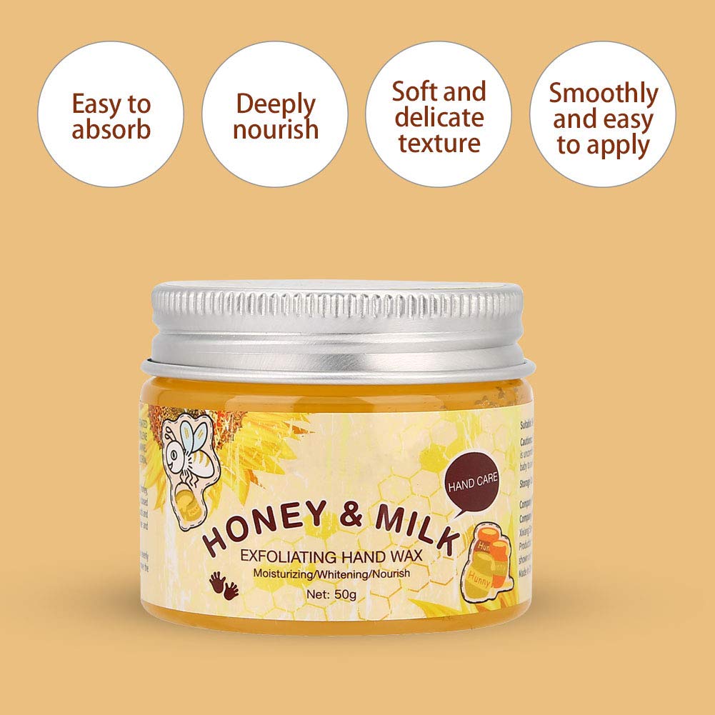 50G Hand Moisturizing Mask, Milk Honey Exfoliating Moisturizing Lightening Hand Care Mask For Dry Cracked Hands Repair Of Rough Kkin For Women And Men