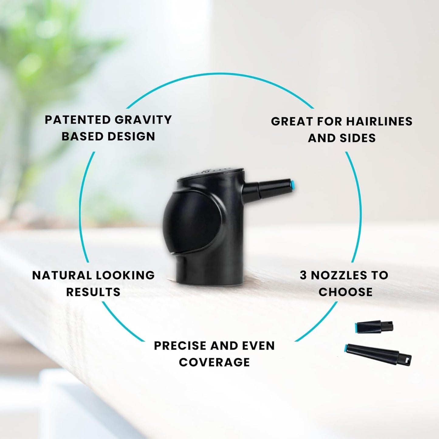 Hair Building Fibers, 15G, with BONUS Pump Applicator, Hairline Comb and 3 Nozzles, Hair and Hairline Filler Kit For Men and Woman (Auburn)