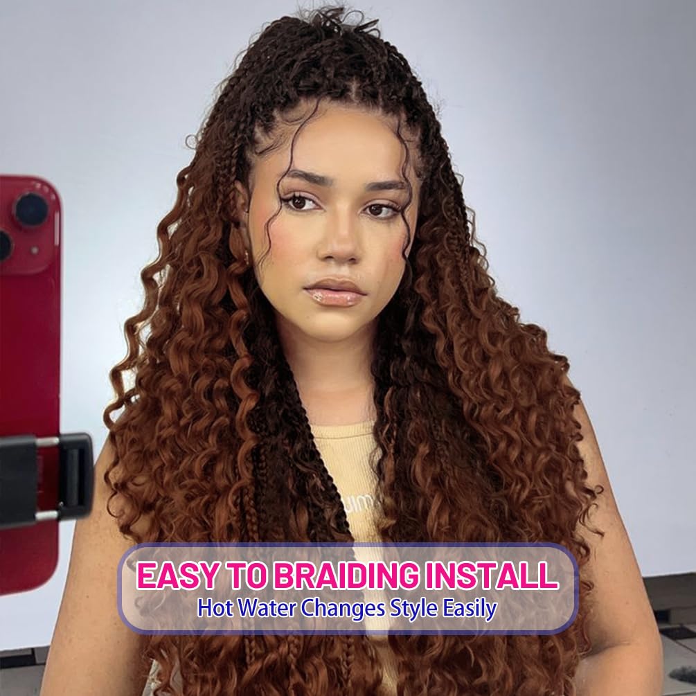 8 Pack Spiral Bump Braiding Hair Pre Stretched - 26" 80G/Pack Premium Pre Stretched Braiding Hair Extensions, Professional Itch Free Hot Water Setting Perm Spiral Bump Texture (1B/350)