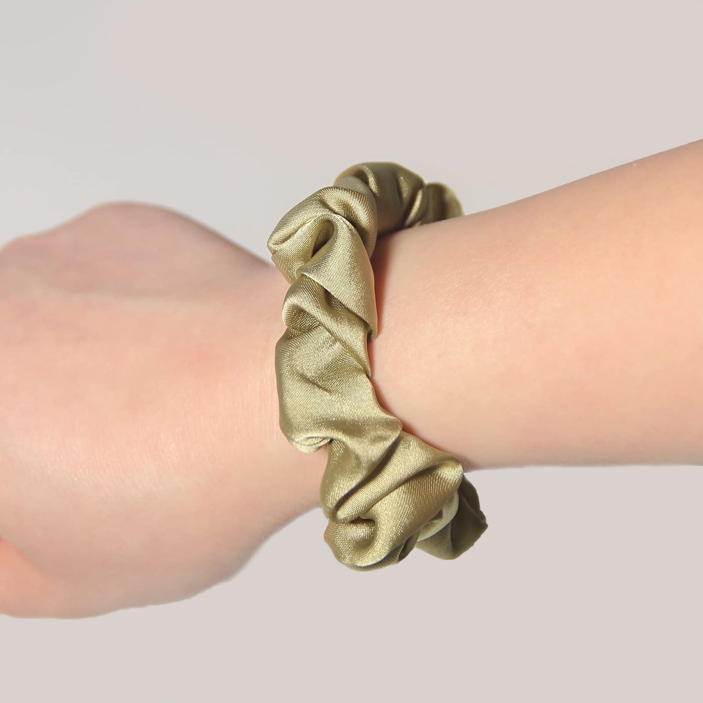 3PCS Hair Scarf Scruncheis for Women Knotted Bow Hair Ties Elastic Bands Satin Hair Ribbon Scrunchy Red Ponytail Holder for Women and Girls (Ivory green bean)