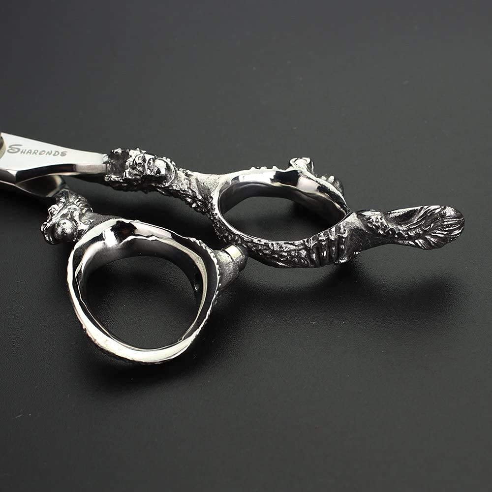 7" 7.5" 8"9" Professional Hairdressing Scissors Barber Salon Hair Cutting Dragon Shears (Large). (7 inch 3pc)