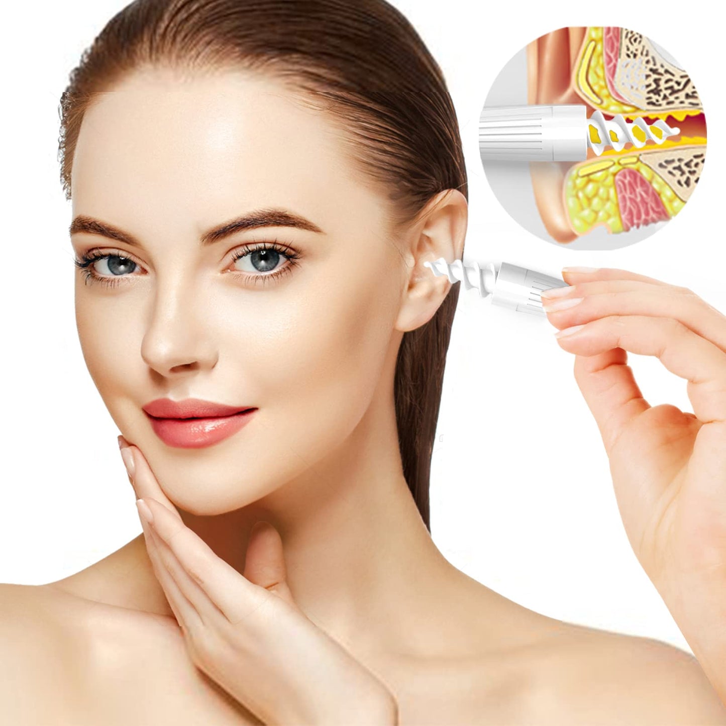 7 in 1 Ear Wax Removal, 2025 Q-Grips Ear Wax Removal Tool Reusable and Washable Replacement Soft Silicone Tips for Cleaner Earwax, Ear Wax Removal Kit Contains 7 Types of Ear Cleaner Tools