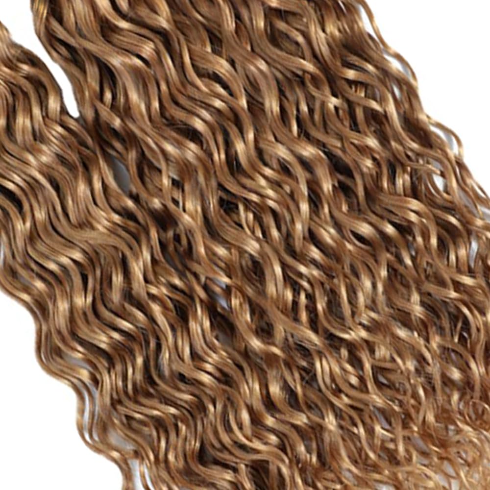 1b27 Water Wave Bundles Human Hair Ombre Human Hair Bundles 8 Inch Honey Blonde Wet and Wavy Hair Weave Brazilian Virgin Human Hair Blonde Water Wave Bundles