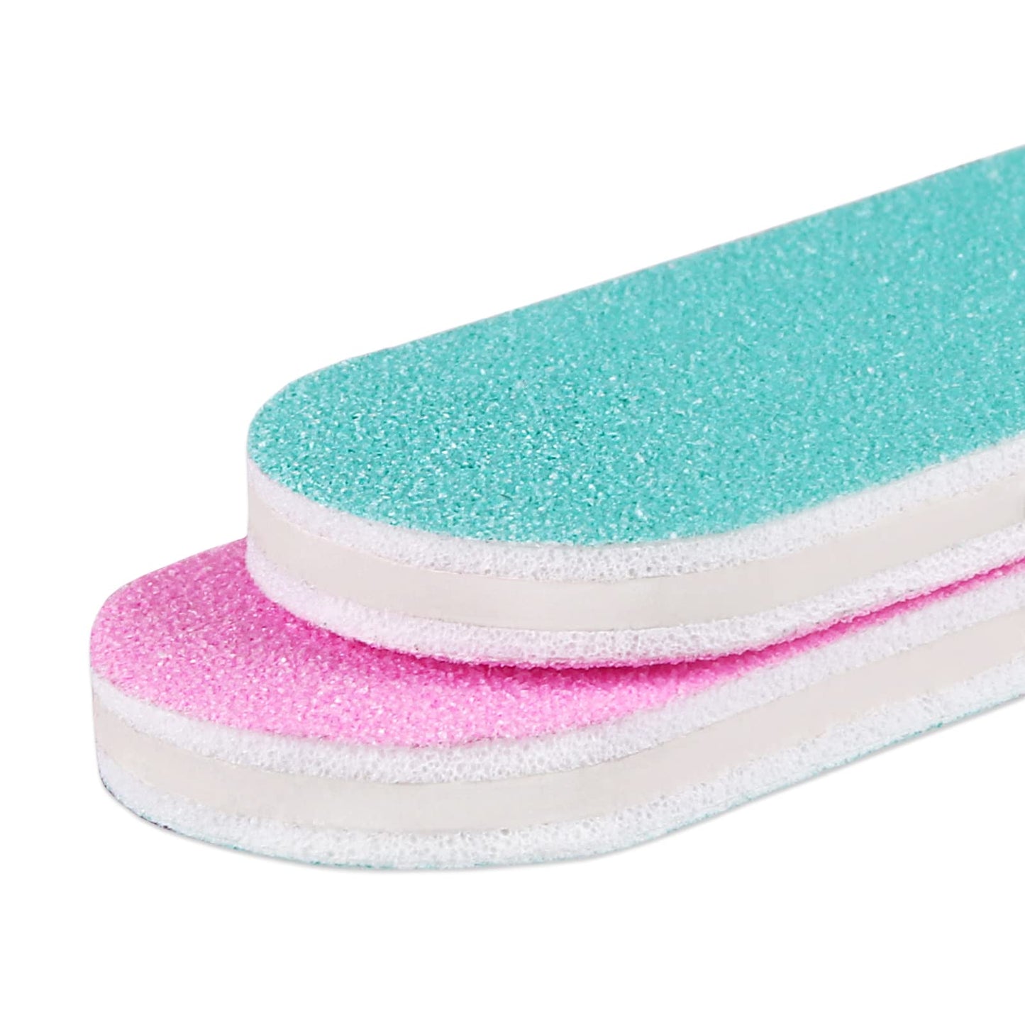 25PCS Mini Size PANA Professional Double Sided Nail Files - Pink&Teal, 80/80 Grit - Emery Board Nail Buffering File Manicure Pedicure Nail Polisher Washable