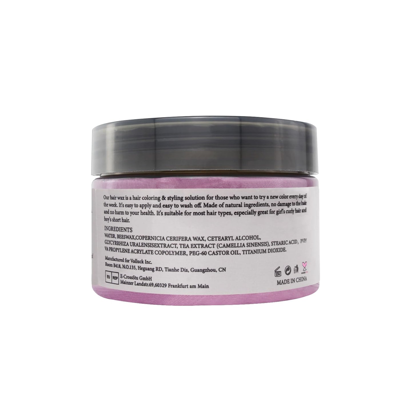 Temporary Hair Color Wax Kit - Hair Paint Wax with Hair Brush and Claw Clips, Light Pink, 4.23 Oz for Halloween, Cosplay Party, Christmas for Women, Men and Kids