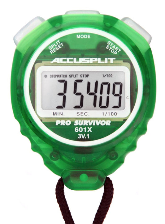 ACCUSPLIT Pro Survivor - A601X Stopwatch, Clock, Extra Large Display (Lime)