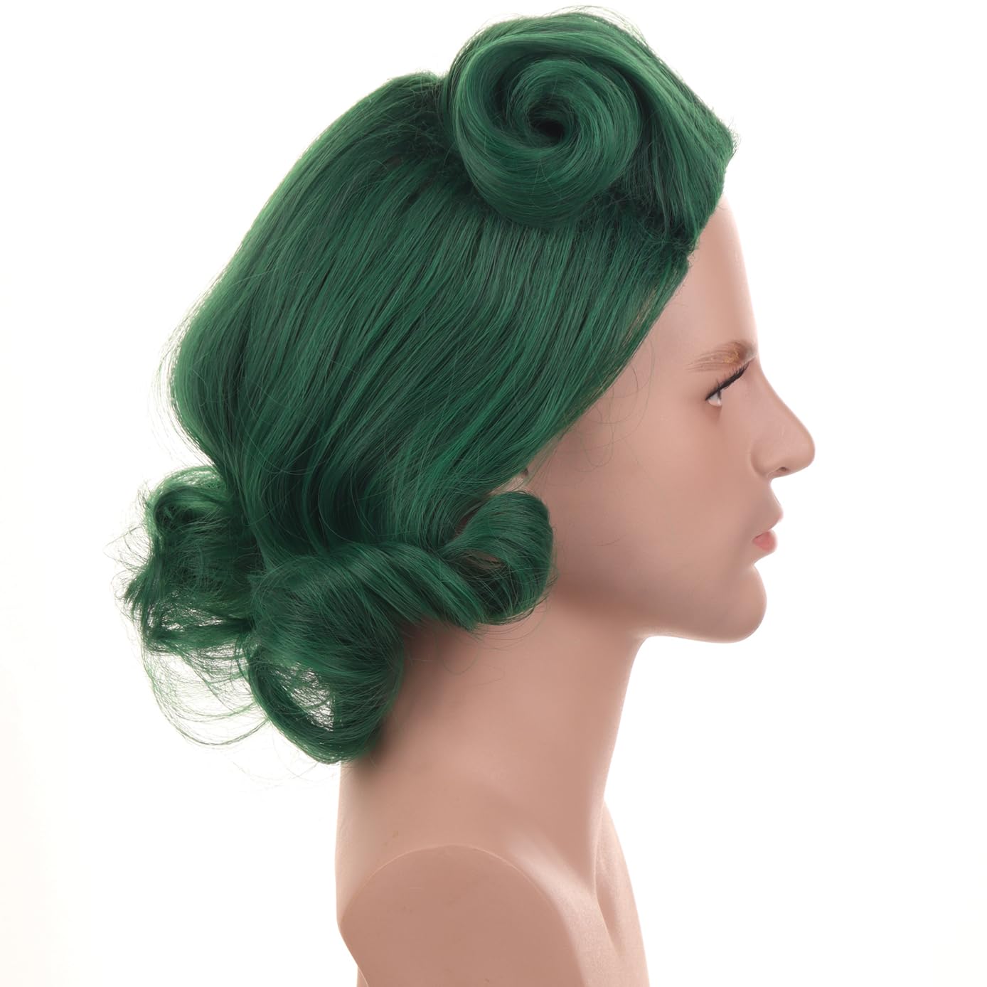 BERON Mens Green Short Wigs for Boys Cool Halloween Costume Cosplay Party Hair Wigs