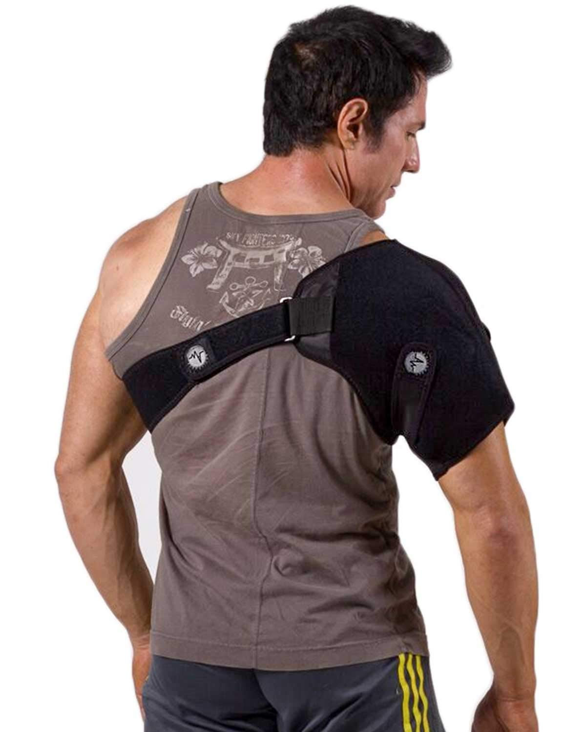 ActiveWrap Shoulder Ice Pack, With 2 Reusable Heat & Ice Packs for Shoulder Pain Relief, Shoulder Ice Pack Rotator Cuff Cold Therapy, Adjustable Compression Straps, Post-surgery Must-have, Small/ Medium