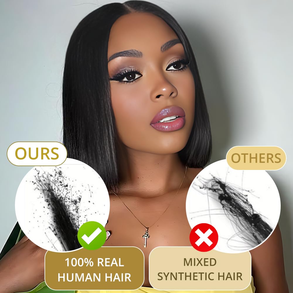 GUDOZO 99J Burgundy Bob Wig Human Hair 12 Inch 9x6 HD Lace Front Glueless Wigs Human Hair Pre Plucked Pre Cut 200% Density Short Straight Bob Wigs for Black Women