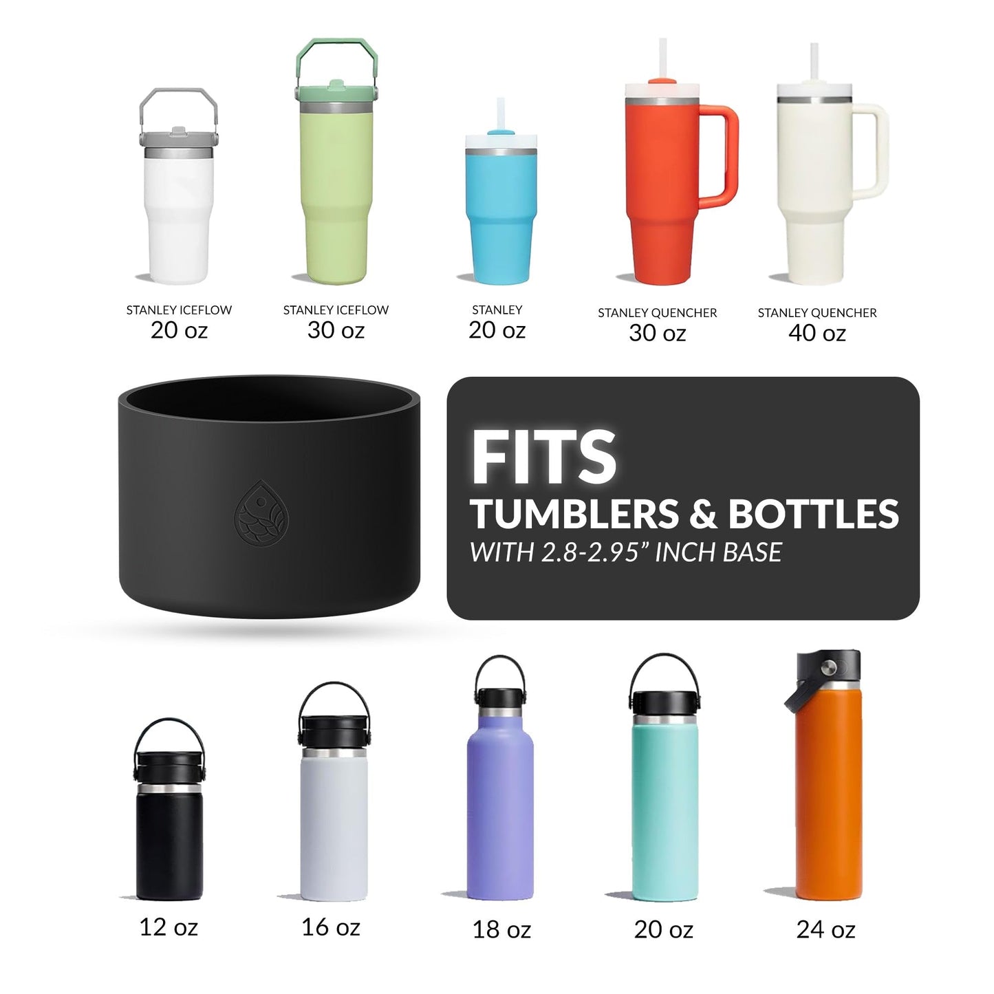 REUZBL Pastel Silicone Bottle Boot Sleeve for Stanley Tumblers 20-40oz, Hydro Flask Tumblers, Simple Modern Tumblers, Iron Flask Tumbler, Similar Tumblers, Tumbler Water Bottle Accessory
