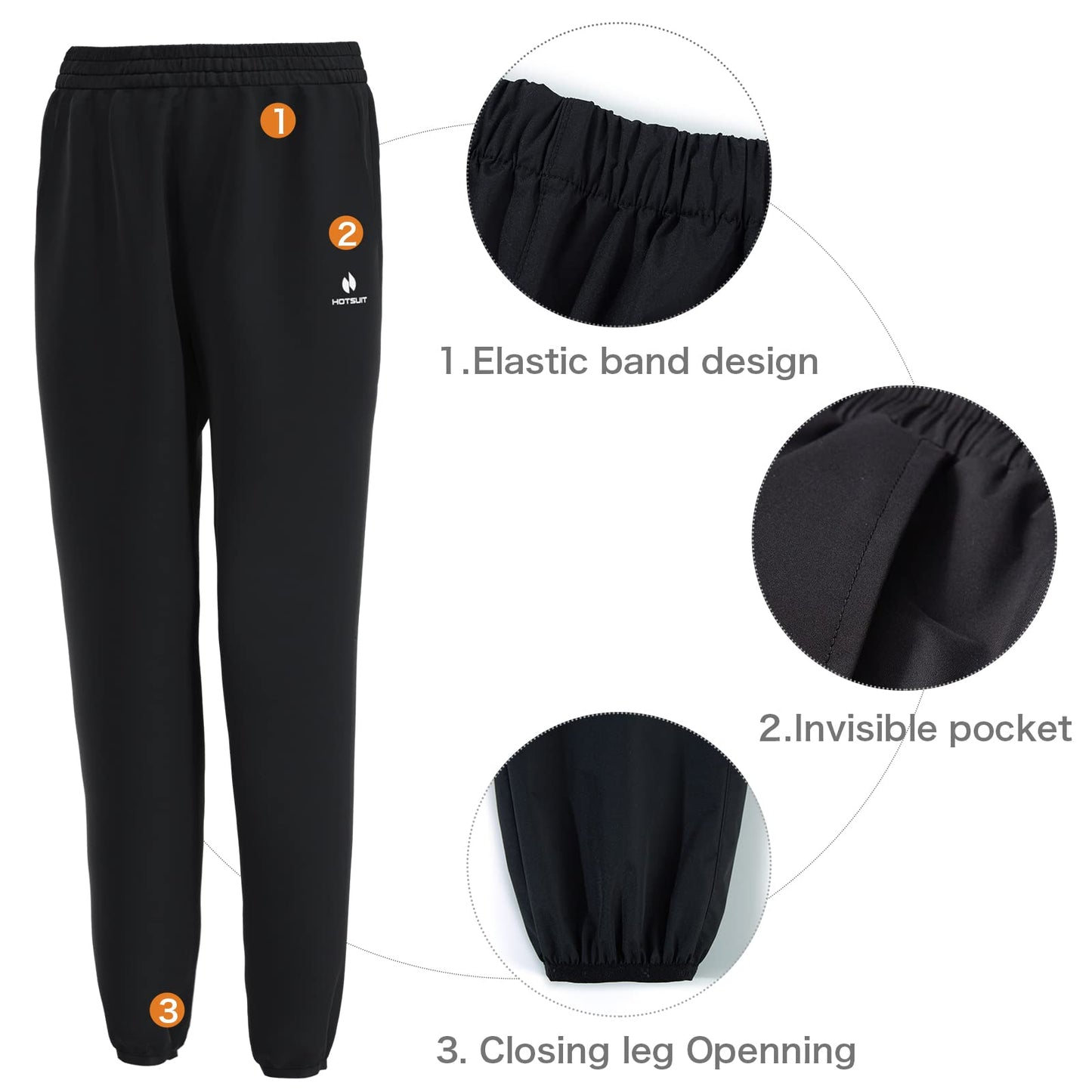 HOTSUIT Sauna Suit Women Durable Boxing Sweat Suits Gym Workout Exercise Sauna Jacket Pants, Blue, S