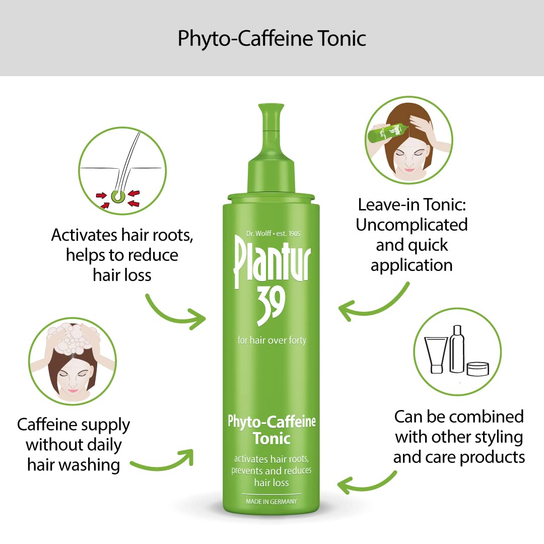 Plantur 39 Phyto Caffeine Tonic Concentrate I Topical Scalp Solution I For Women's Thinning Hair I Promotes Natural Hair Growth I (6.76 Oz)