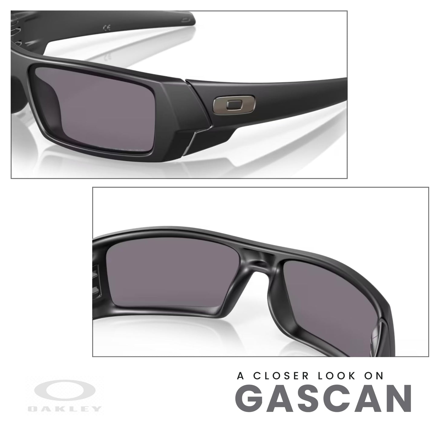 Oakley Gascan OO9014 11-122 61M Matte Black/Grey Polarized Sunglasses For Men For men+BUNDLE Accessory Leash Kit + BUNDLE with Designer iWear Eyewear Kit