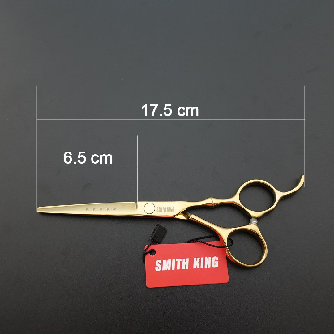 6.0 Inches Professional hair cutting thinning scissors set with razor (Gold)