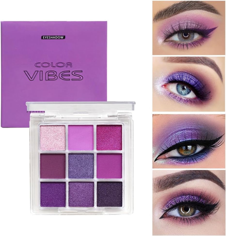9 Colors Eyeshadow Palette - Avocado Green Eyeshadow Theme, High Pigmented Blendable Matte & Glitter Shimmer Finishes, 24-Hour Long Lasting Eye Makeup for Christmas & Music Festivals(Avocado Green)