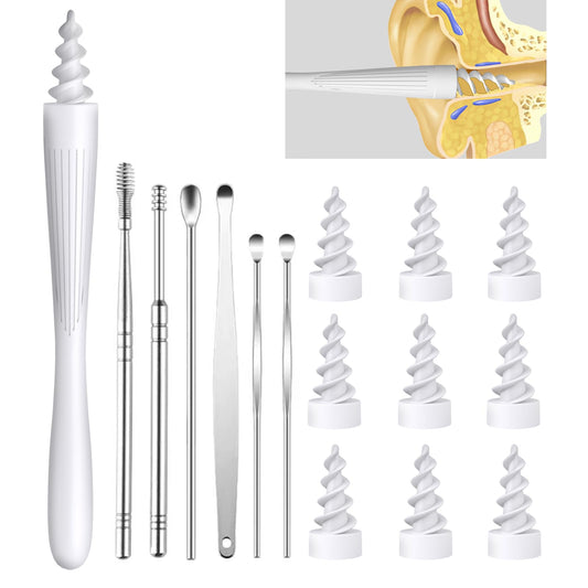 7 in 1 Ear Wax Removal, 2025 Q-Grips Ear Wax Removal Tool Reusable and Washable Replacement Soft Silicone Tips for Cleaner Earwax, Ear Wax Removal Kit Contains 7 Types of Ear Cleaner Tools