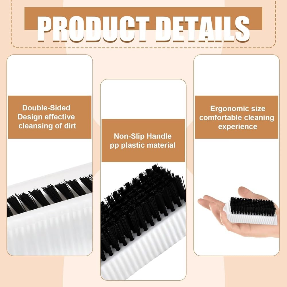2PCS Nail Brush Surgical Scrub Brushes Two-Sided Stiff Hand and Nail Brush Non-Disposable Sterile Hand Scrubber with Nail Cleaner Hand and Nail Cleaning Brush Fingernail Brushes Nail Scrub Brushes