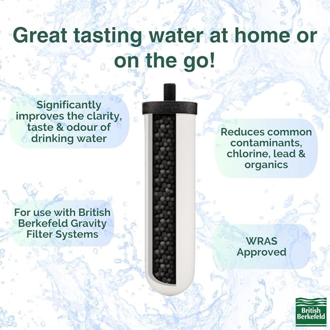 British Berkefeld Doulton Β¦ W9121226 Β¦ 7" Ultra Sterasyl Β¦ Authentic Gravity Drinking Water Ceramic Replacement Candle Element Filter Β¦ 8674 Β¦ White Β¦ Removes Heavy Metals (2 pack)