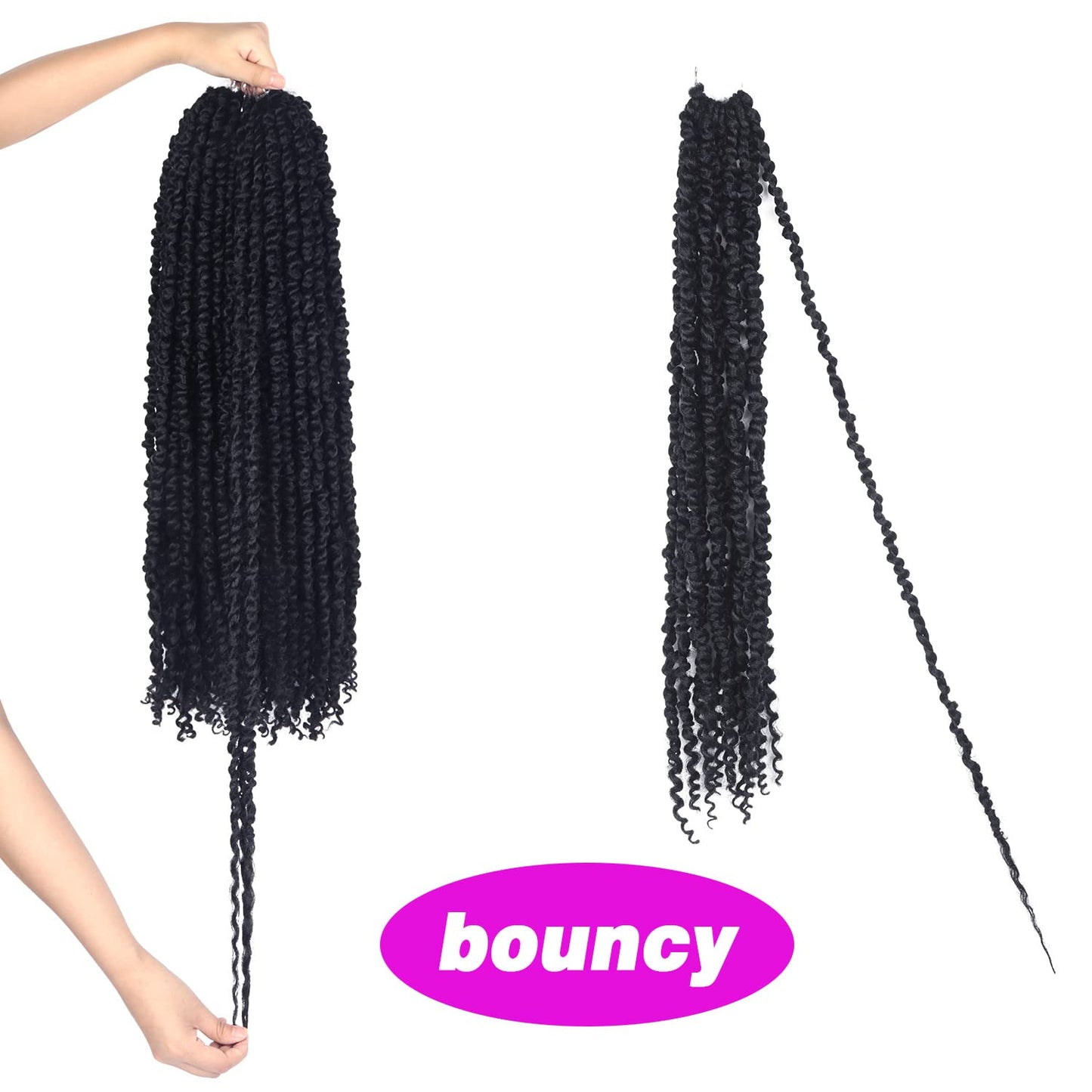 8 Packs Passion Twist Hair 24 Inch Pre-twisted Passion Twist Crochet Hair, Pre Looped Crochet Passion Twist Crochet Braids Bohemian Crochet Hair #2