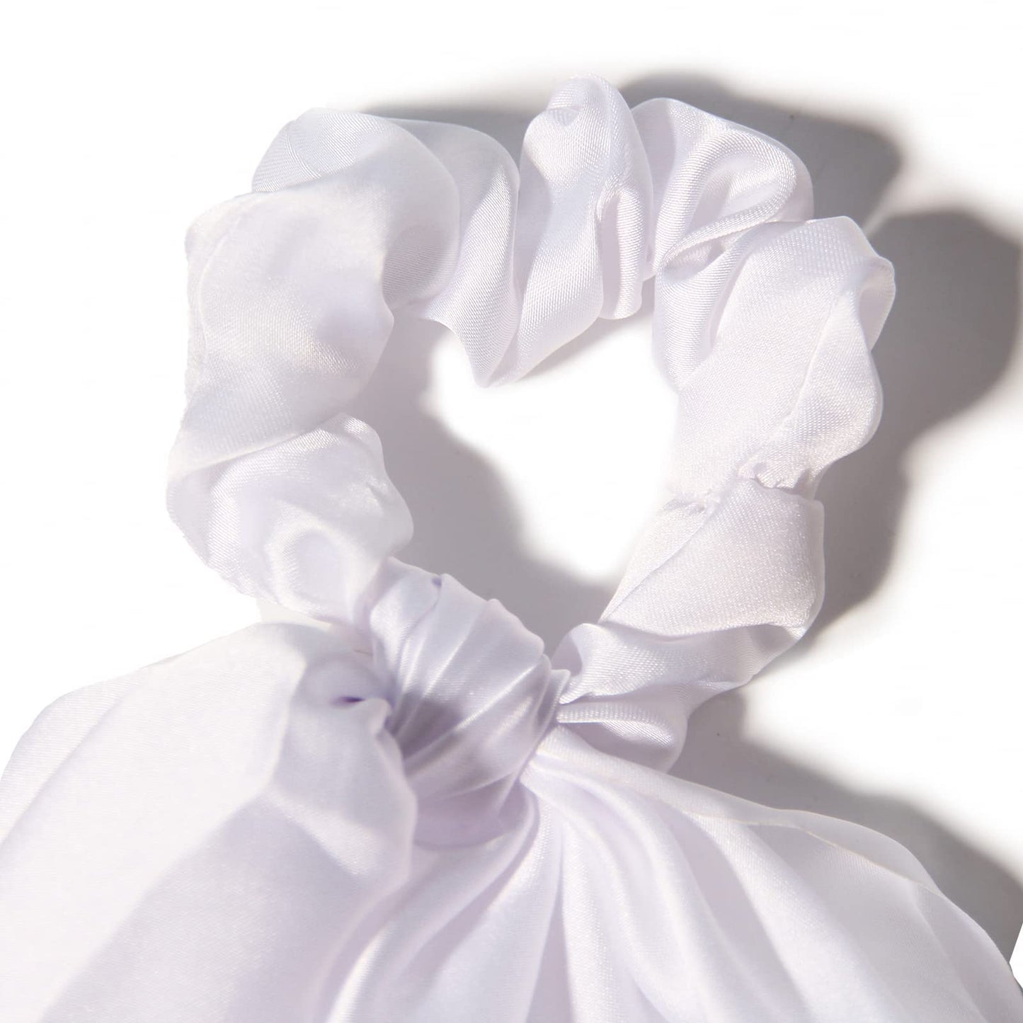3PCS Hair Scarf Scruncheis for Women Knotted Bow Hair Ties Elastic Bands Satin Hair Ribbon Scrunchy Red Ponytail Holder for Women and Girls (Black White Gray)