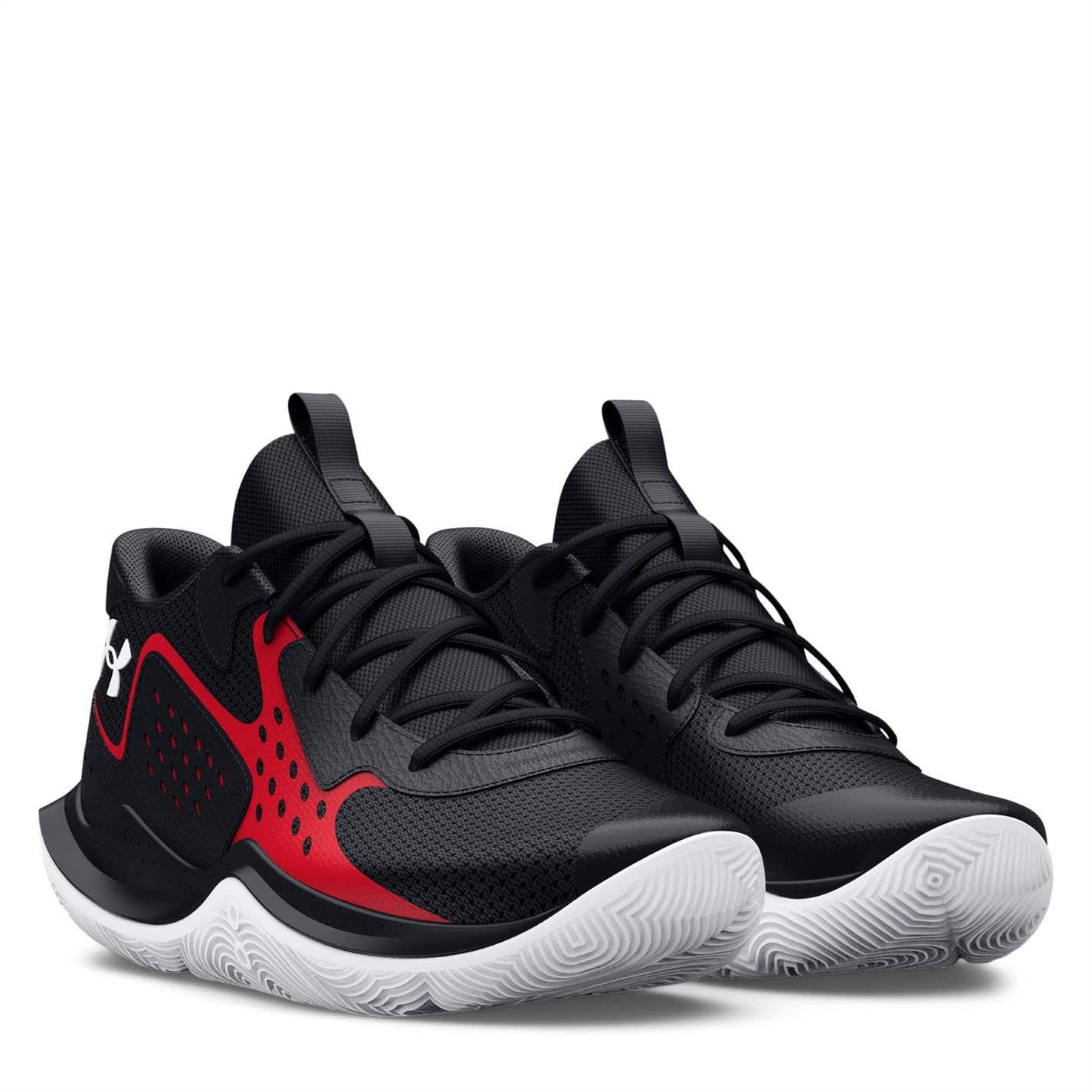 Under Armour Unisex Grade School Jet '23, (001) Black/Red/White, 6, US