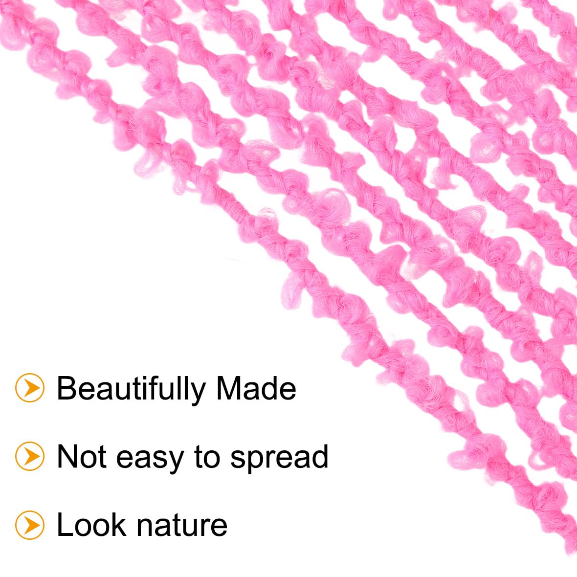 ZRQ 30 Inch Butterfly Locs Crochet Hair Pink Distressed Faux Locs Crochet Braids, 6 Packs Pre looped Handmade Crochet Locs for Women Synthetic Hair Extensions (2Packs,Pink#)