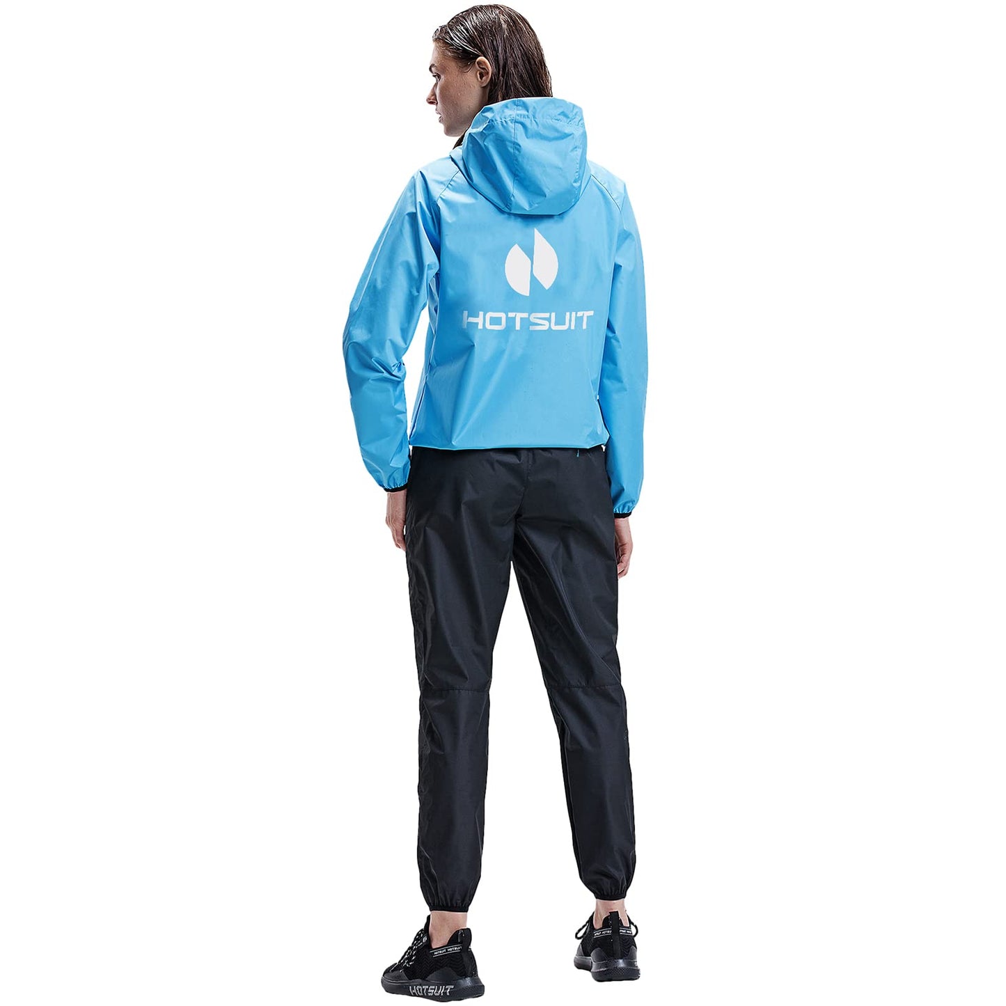 HOTSUIT Sauna Suit Women Durable Boxing Sweat Suits Gym Workout Exercise Sauna Jacket Pants, Blue, S