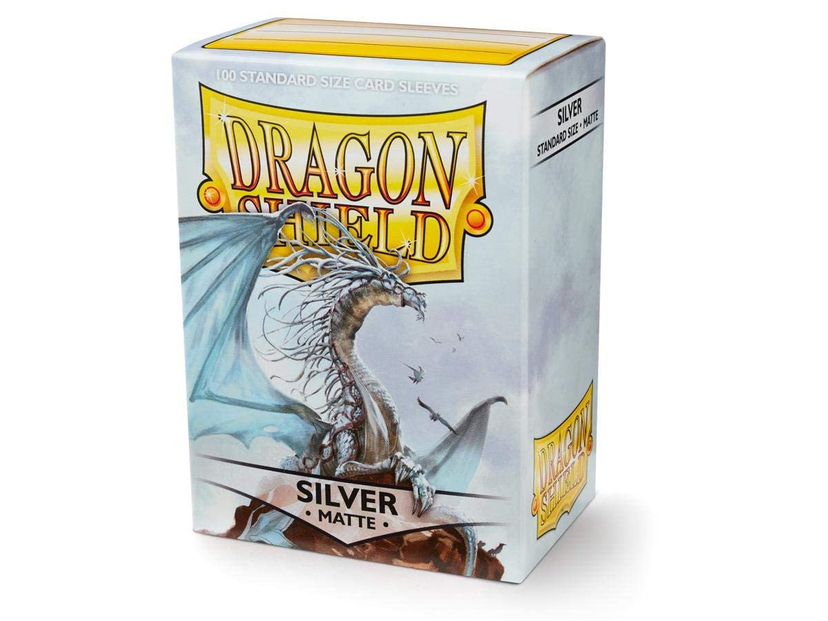 5 Packs Dragon Shield Matte Silver Standard Size 100 ct Card Sleeves Value Bundle!
