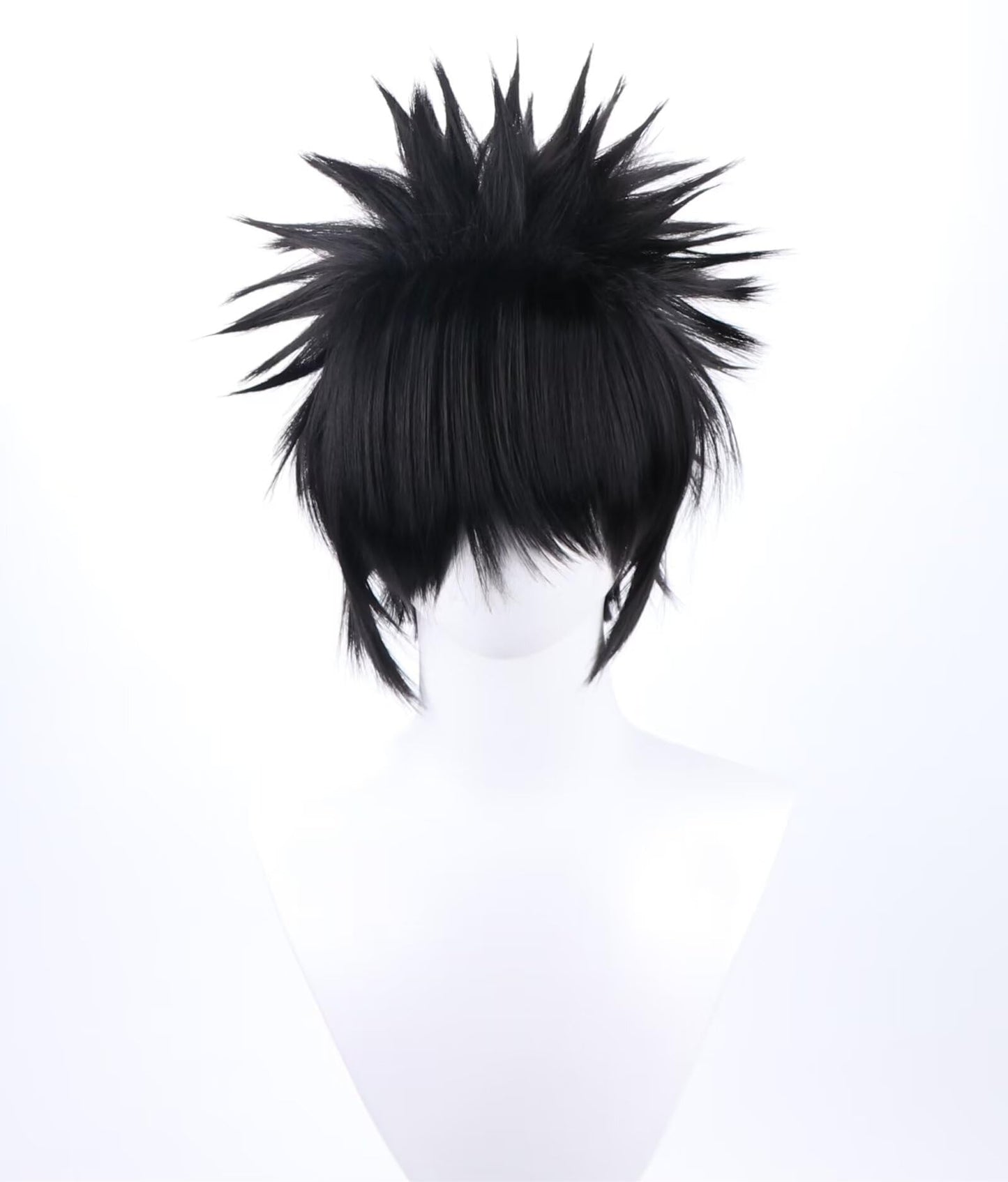 NiceLisa Black Short Fluffy Men's Sasuke Uchiha Megumi Fushiguro Anime Cosplay Costume Halloween Wig (not styled)