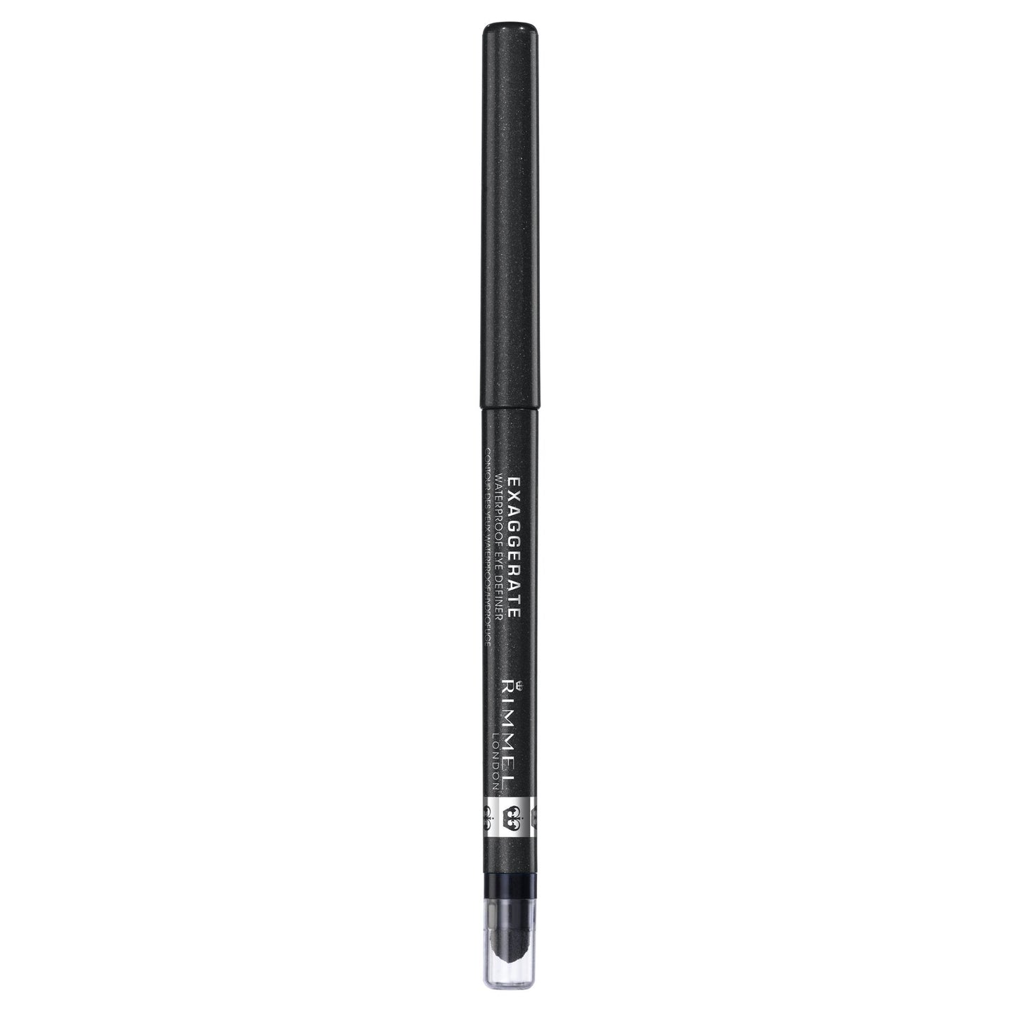 Rimmel London Exaggerate Waterproof Eye Definer Eyeliner Set, 263 Starlit Black & 212 Rich Brown, Highly Pigmented, Built-In Smudger, 0.01oz Each
