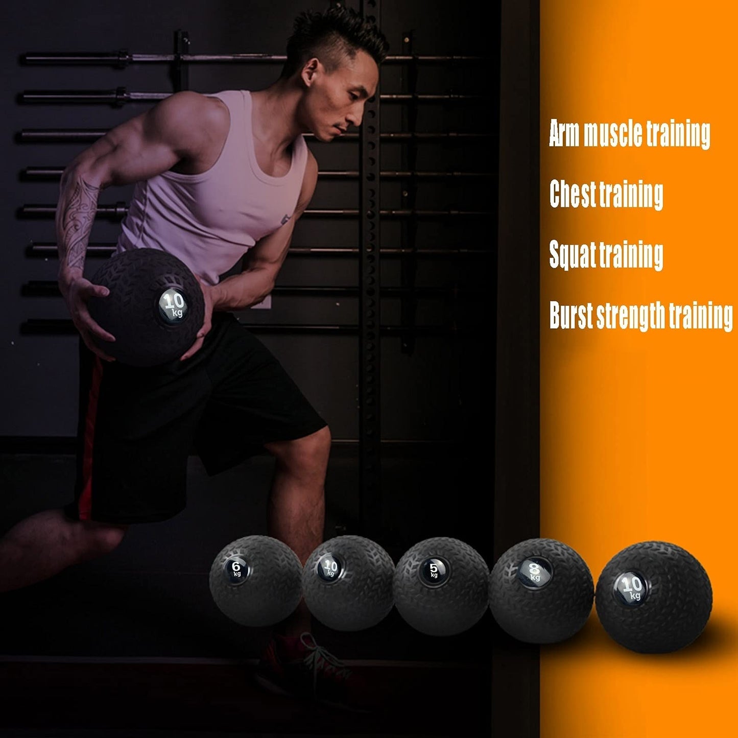 Medicine Ball Medicine Ball Slam Ball, Male and Female Core Strength Training Cross-Training Fitness Ball, Home Gym Multifunctional Fitness Equipment (Size : 5kg/11lb)