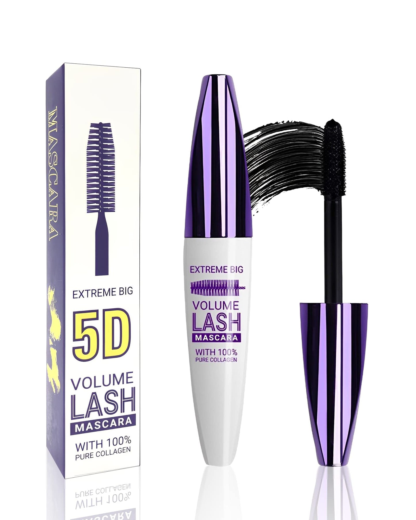 5D Waterproof Mascara Black Volume and Length,Fiber Colored Mascara for Eyelashes,Longlasting Curling Colorful rimel de pestañas,Mother's Day Eye Makeup Gift for Older Women 60 Plus Girl