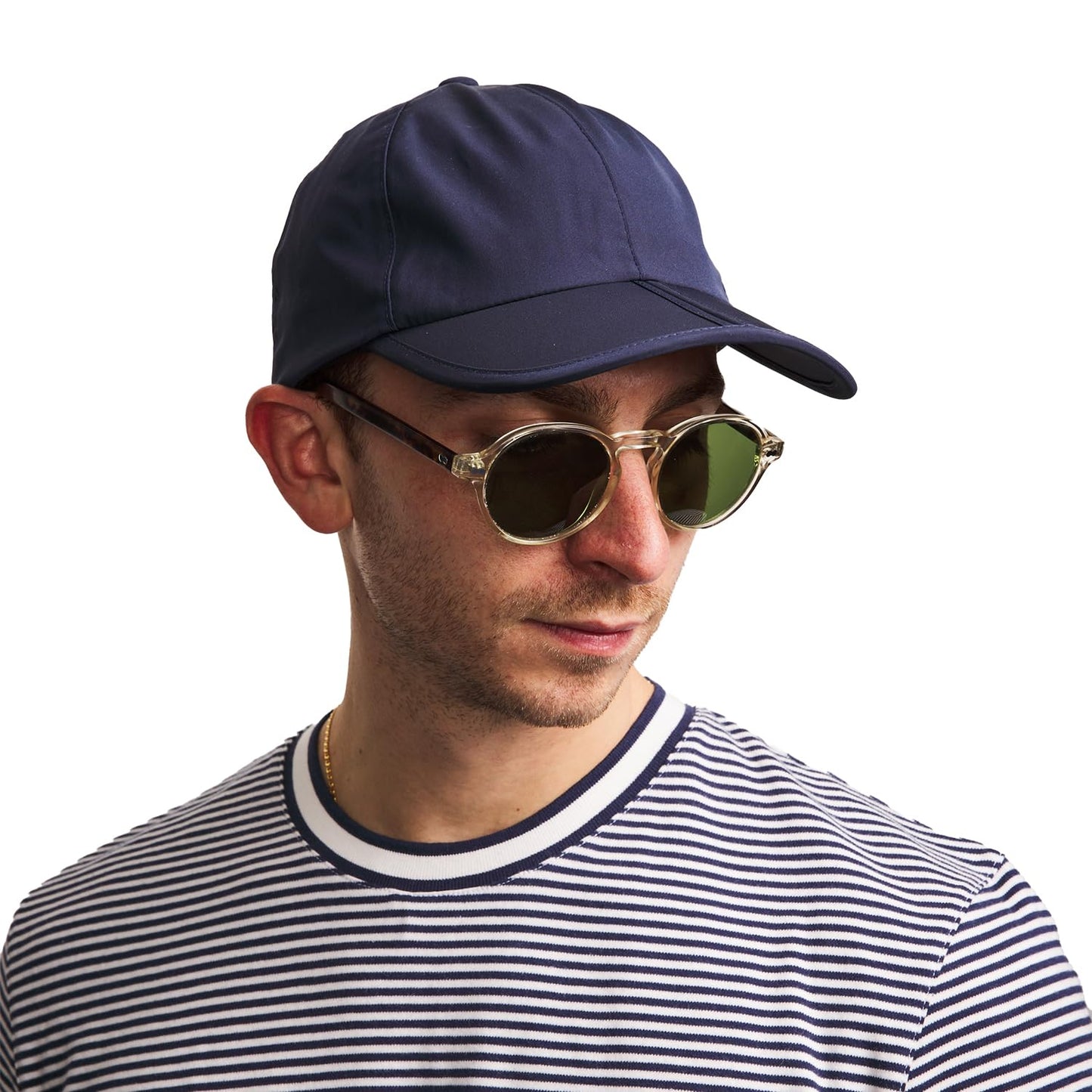 SEALSKINZ Unisex Salle Waterproof Foldable Peak Cap, One Size, Navy, V1