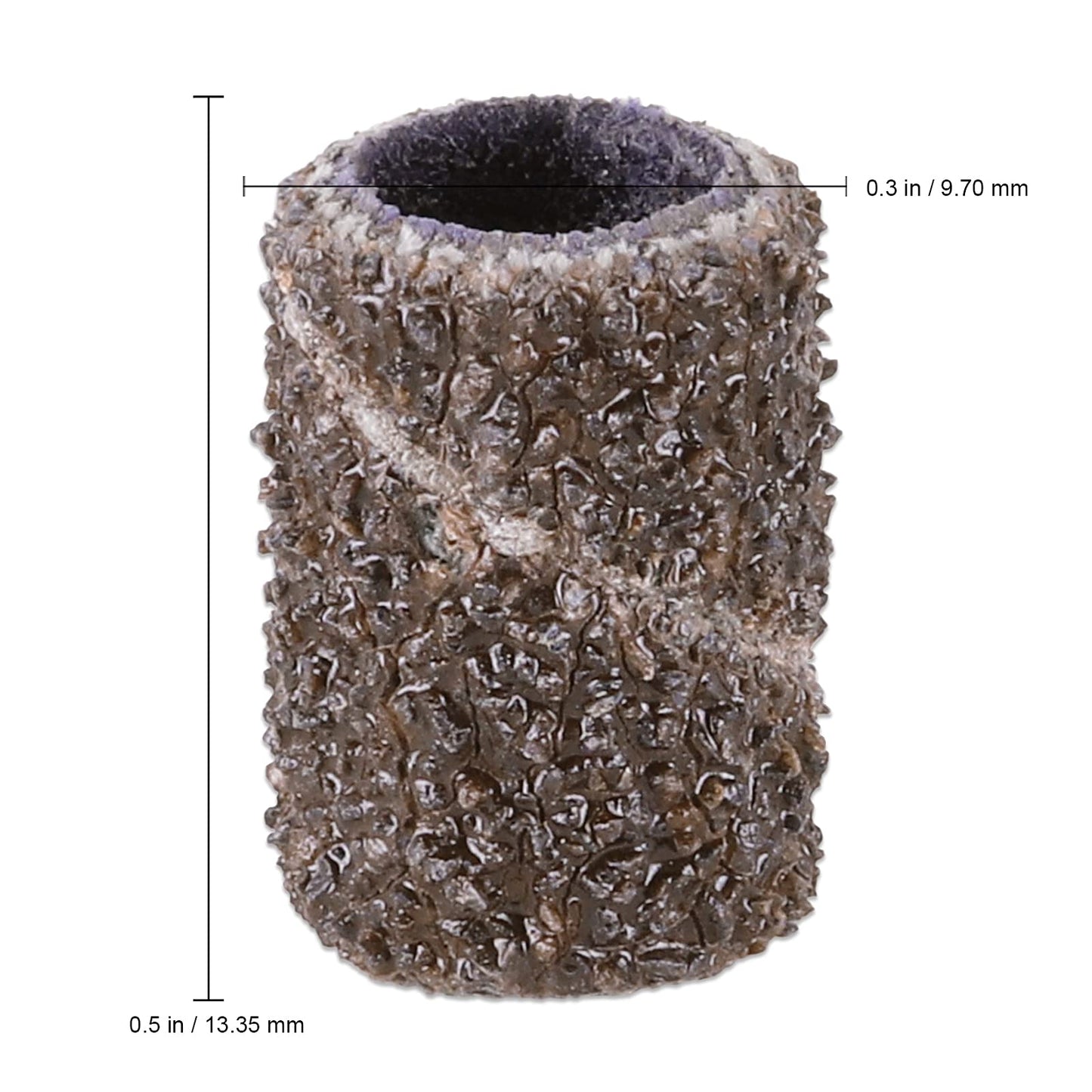 100 Pcs Large Brown Nail Drill Bits Sanding Bands for Nail Drill 60 Coarse Grit – Nail File for Acrylic Nail Gel Manicures Pedicure