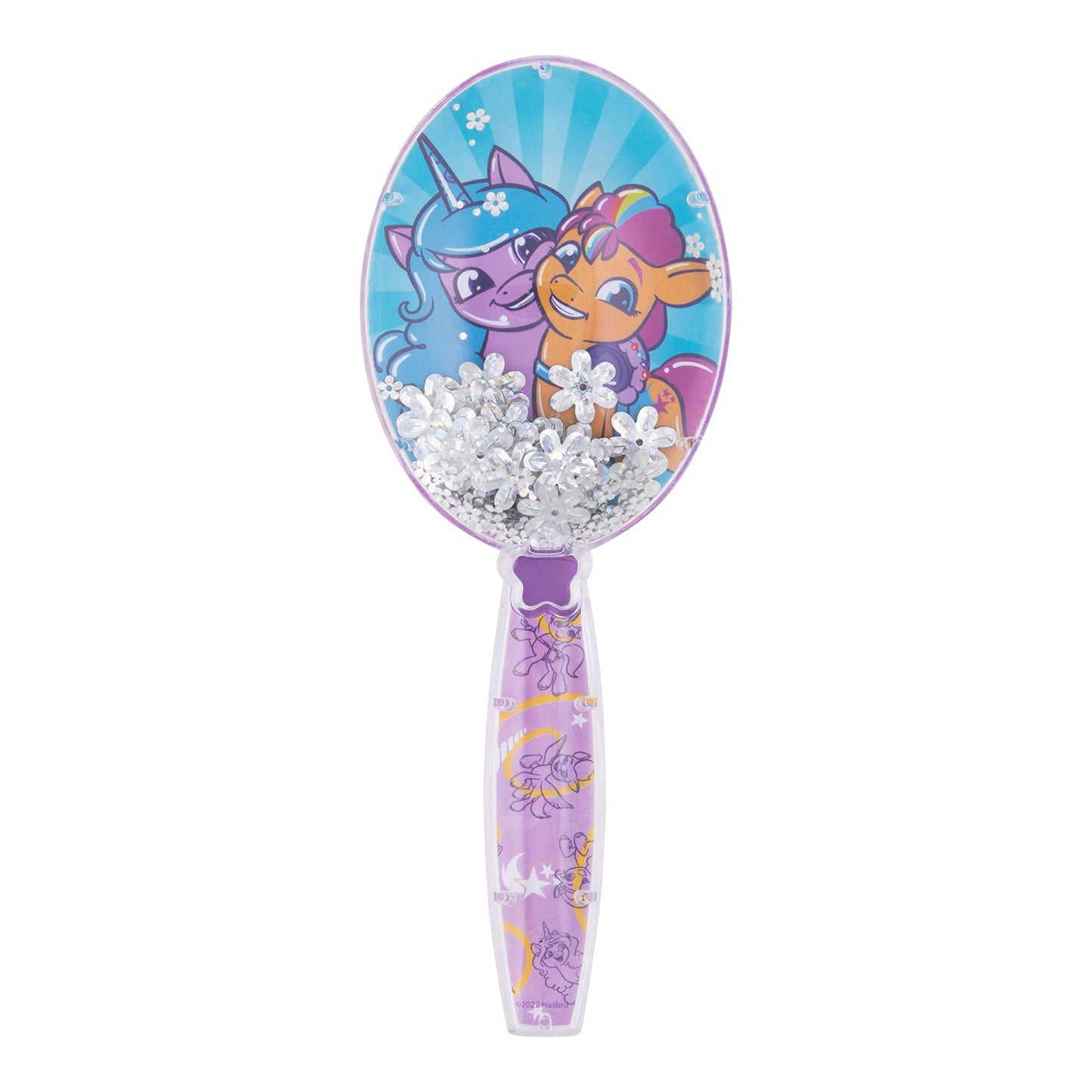 Hair Brush with Magical Sparkling Stars Confetti Hair Brush - Kids Hair Brush Ages 3+