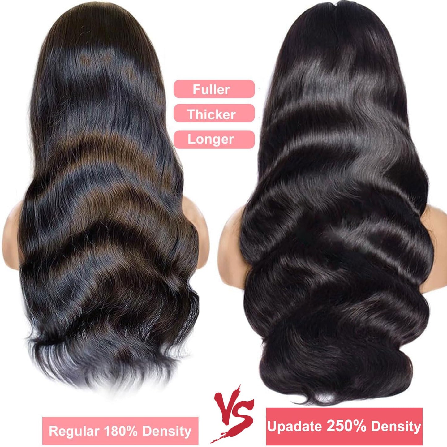 Abhayy Body Wave Wig 250 Density Human Hair Wig Skinlike HD Lace Wig 18 Inch 13X4 Lace Front Wigs Human Hair Human Hair Wigs For Black Women Glueless Wigs Lace Frontal Wigs Human Hair