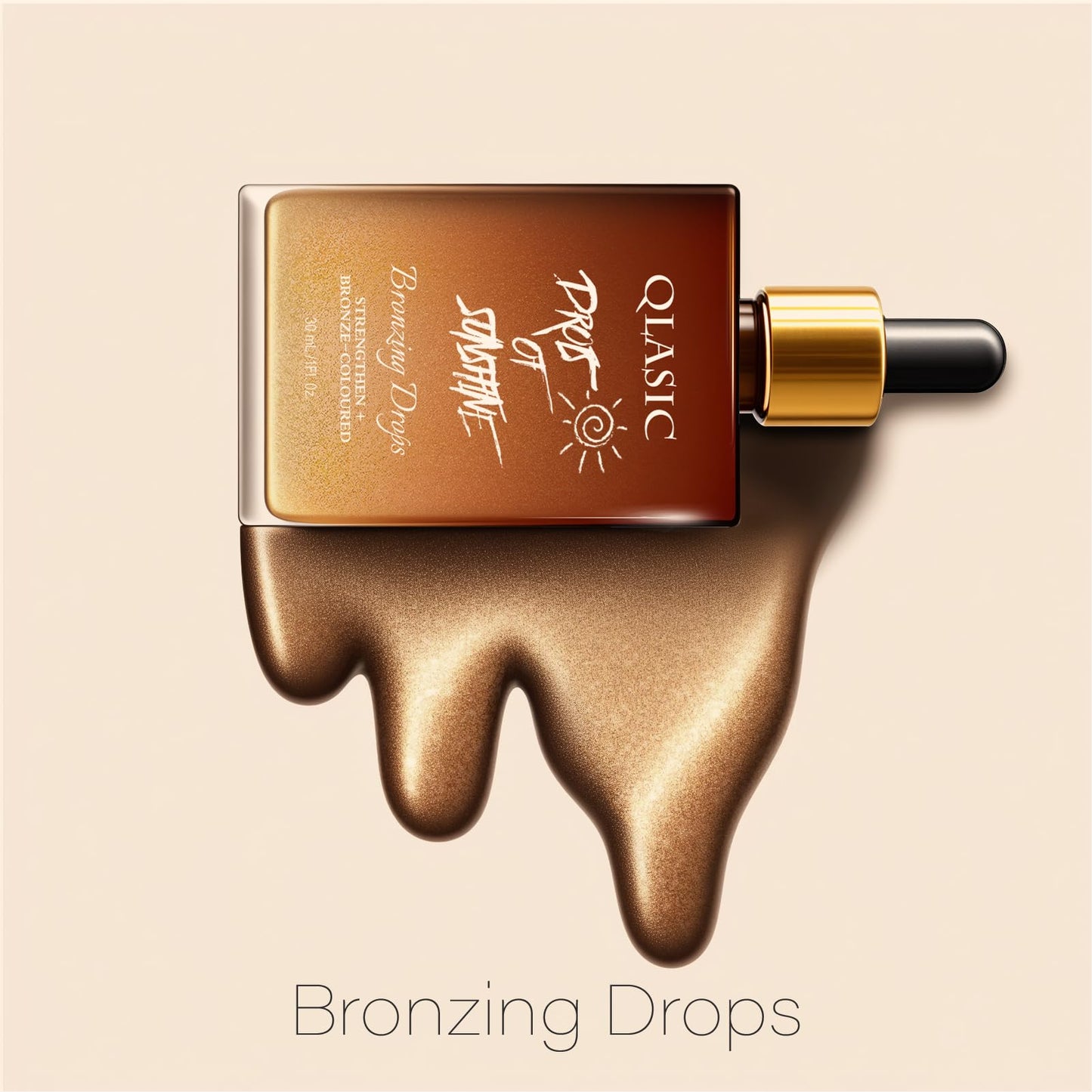 2PCS -Skin Care Essence Anti-Pollution Drops - Bronzing Serum & Facial Tanning Drops,Fake Tan Peptide Serum,Liquid Bronzer Cream for Aging Skin