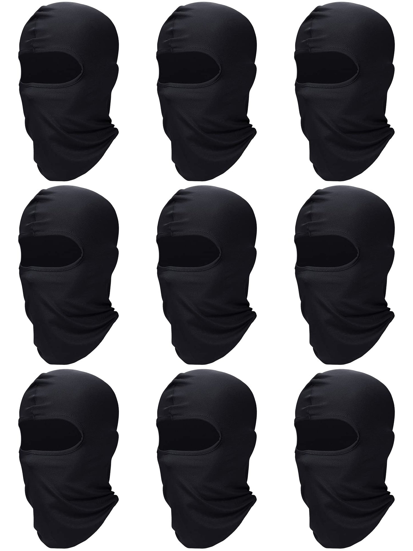9 Pieces ski mask for Men Full face mask shiesty mask Balaclava pasamontañas Hombre for Outdoor Use Black