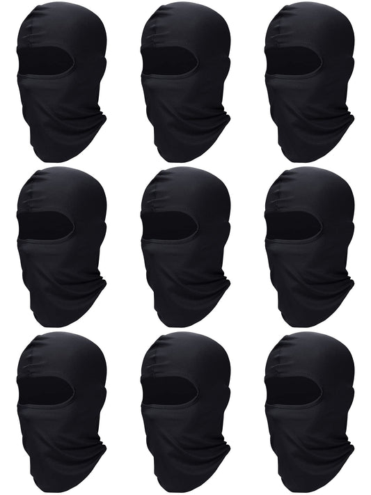 9 Pieces ski mask for Men Full face mask shiesty mask Balaclava pasamontañas Hombre for Outdoor Use Black
