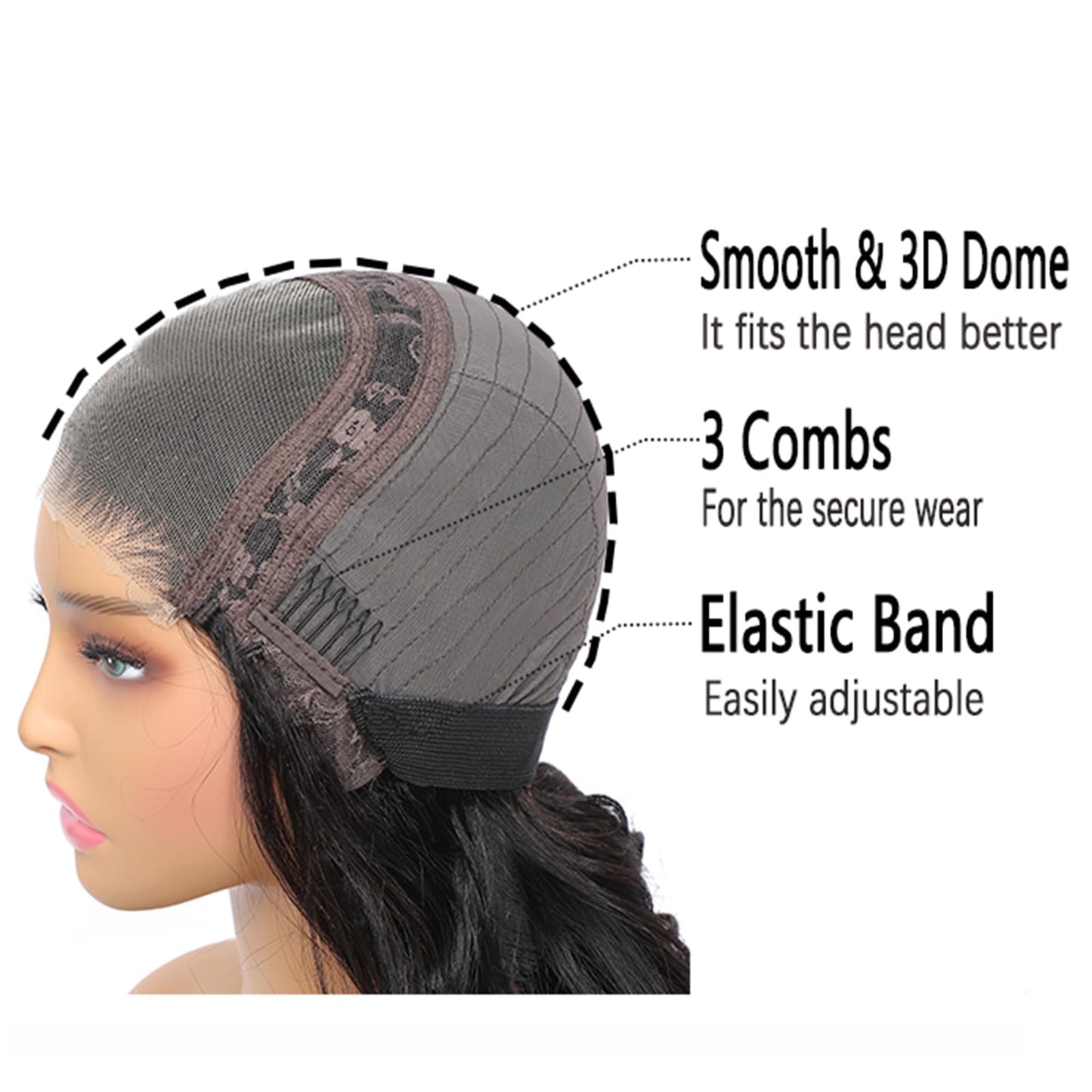 5x5 Pre Cut Lace Front Wigs Human Hair Wear and Go Glueless Wig Pre Plucked Pre Cut 180 Density 5x5 HD Lace Closure Wigs Upgraded Body Wave Transparent Lace Front Wigs for Black Women 22 Inch