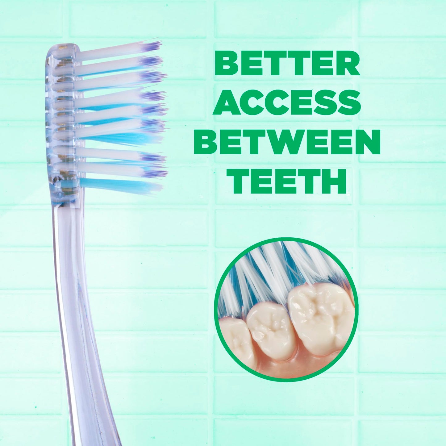 GUM Technique Deep Clean Toothbrush - Compact Head - Soft Toothbrushes for Adults with Sensitive Soft Bristles, 3ct