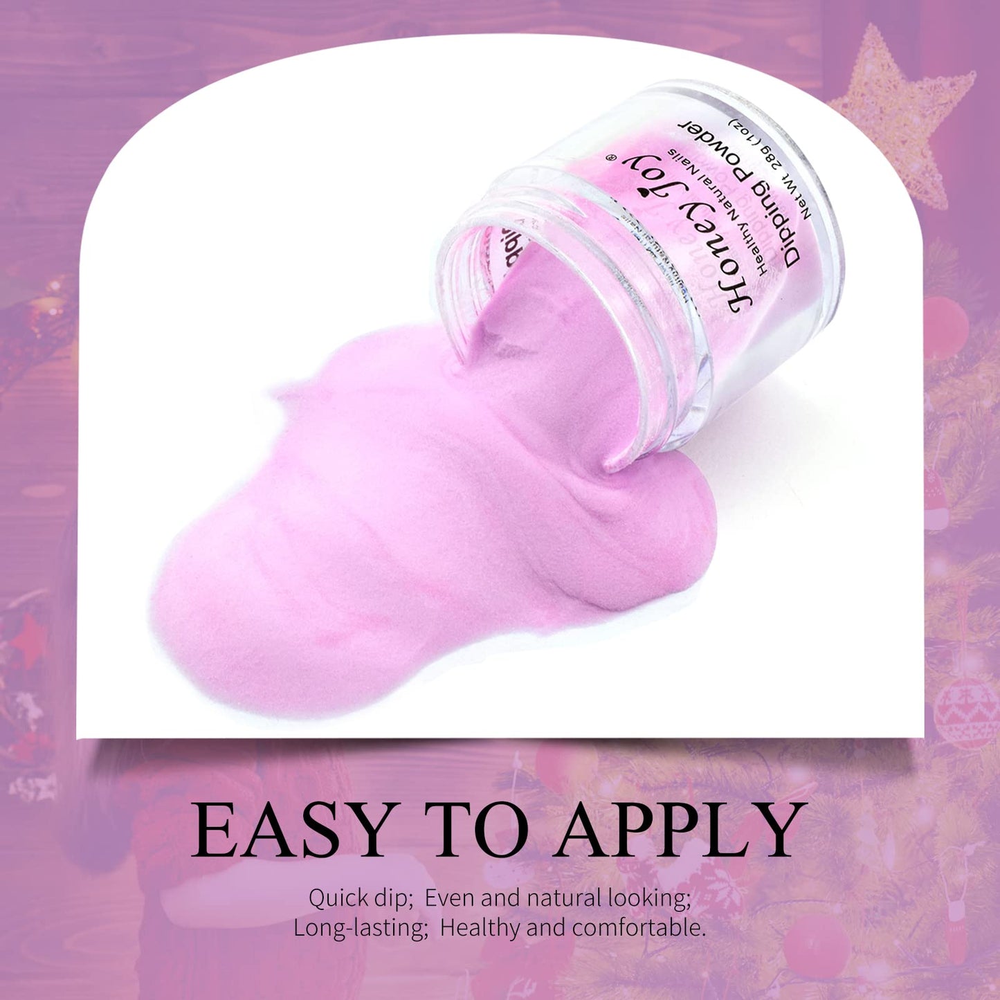 28g/Box Pink Dipping Powder Without Lamp Cure Nails Dip Powder Gel Nail Color Powder Natural Dry (no.21)