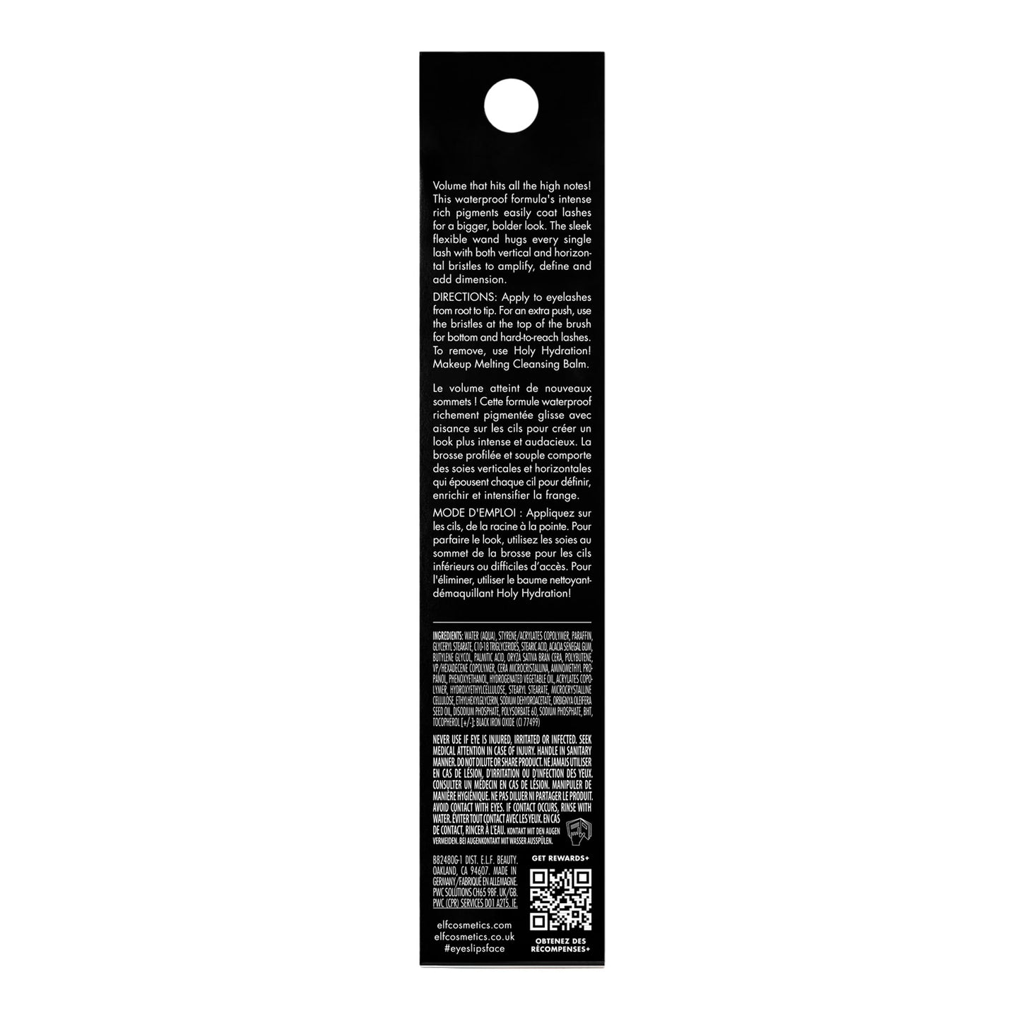 e.l.f. Lash It Loud Waterproof Mascara, Volumizing Formula For Mega Lashes, Creates Fuller & Bolder Eyelashes, Vegan & Cruelty-Free, Black