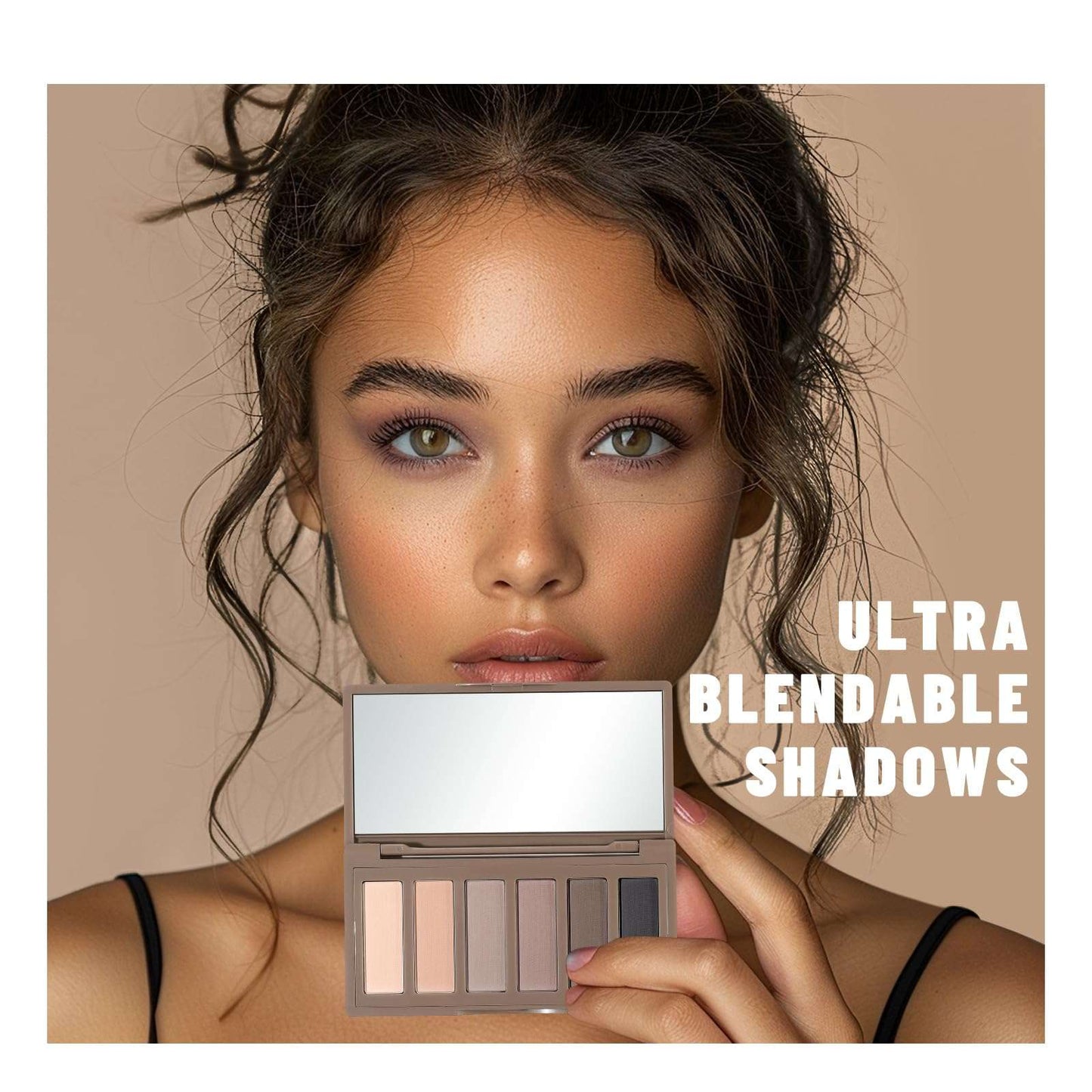 6 Colors Mini Naked Eyeshadow Makeup Palette with Brush Neutral Nude Smoky Eye Shadow Taupe & Brown Matte Make Up Pallet with Mirror Highly Pigmented Long Lasting Waterproof Travel Size Gift Kit